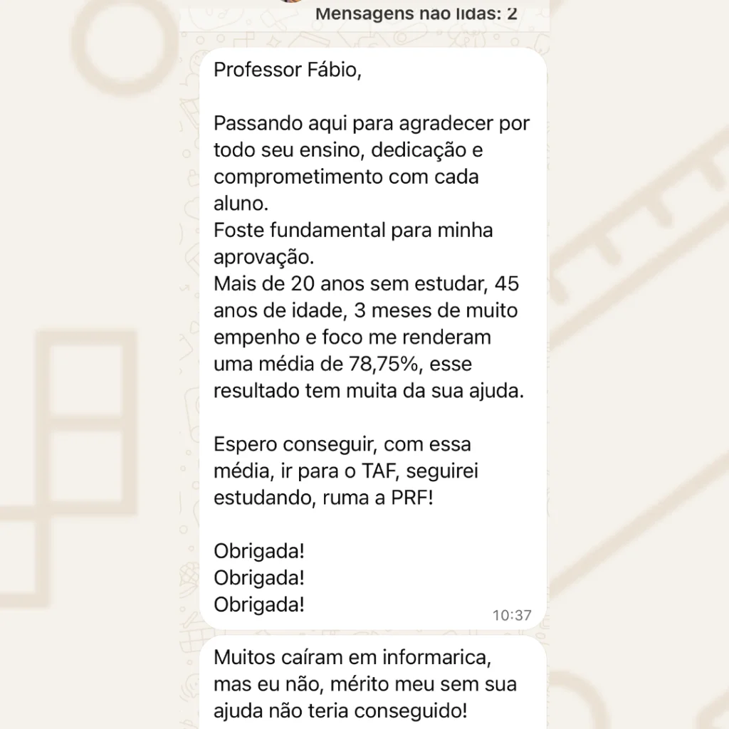 Depoimento de aluno 7