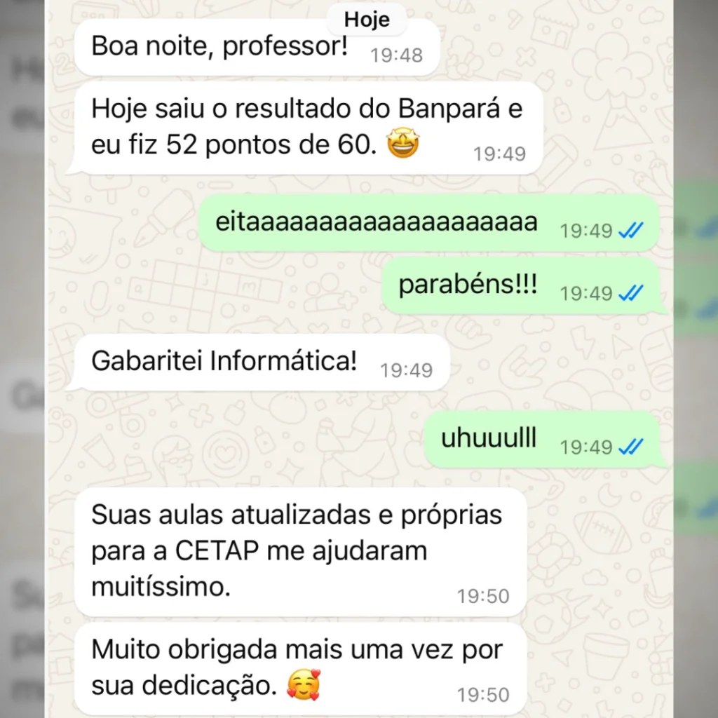 Depoimento de aluno 2