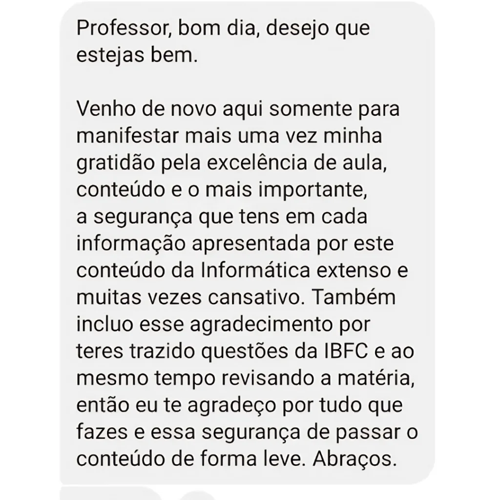 Depoimento de aluno 10