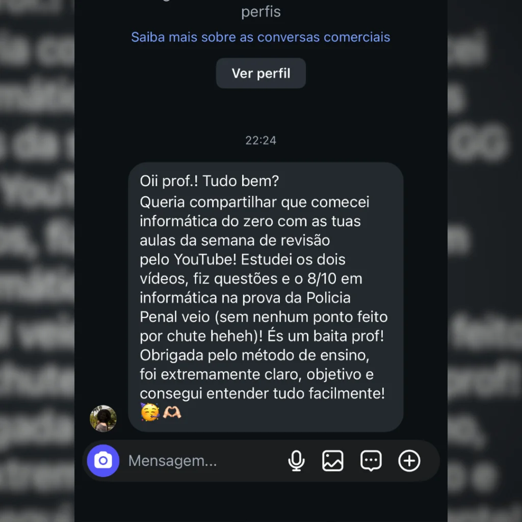 Depoimento de aluno 4