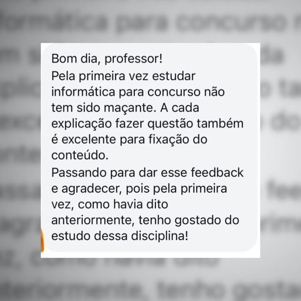 Depoimento de aluno 1
